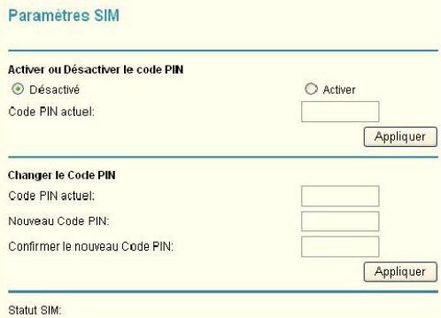 NETGEAR MBR1210 - Paramètres de carte SIM - 1