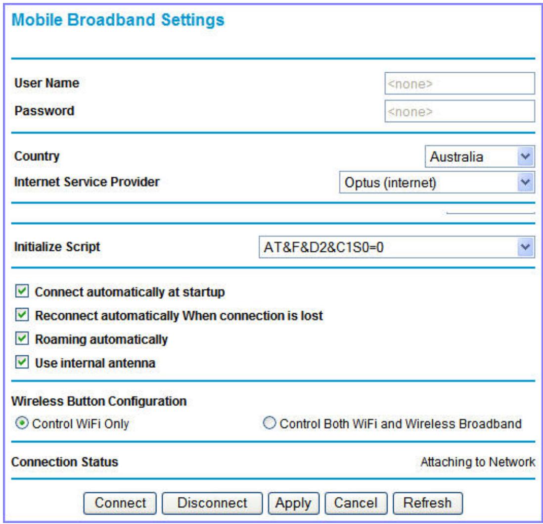 NETGEAR MBR1210 - Mobile Broadband Settings - 1