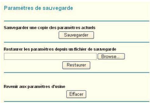 NETGEAR MBR1210 - Sauvegarde des paramètres de configuration dans un fichier - 1