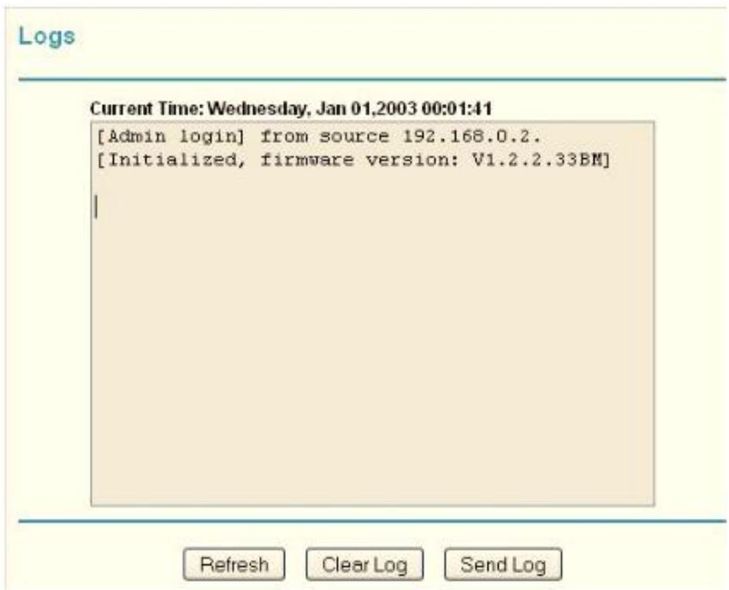 NETGEAR MBR1210 - Viewing, Selecting, and Saving Logged Information - 1