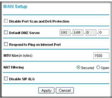 NETGEAR MBR1210 - To view or change the WAN setup: - 1