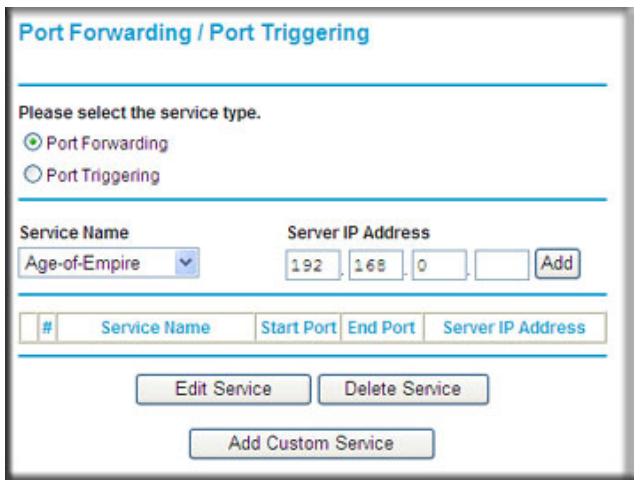 NETGEAR MBR1210 - To set up port triggering: - 1