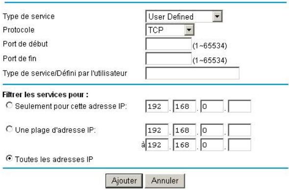 NETGEAR MBR1210 - Blocage de services - 2