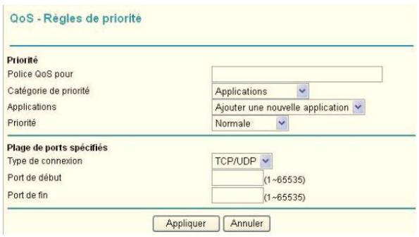 NETGEAR MBR1210 - QoS - Règles de priorité - 1