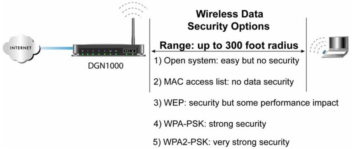 NETGEAR DGN1000 - Wireless Security Options - 1