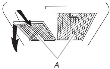BAUKNECHT GZ9736XSS  - INSTALLATION INSTRUCTION - To remove metal filters: - 1