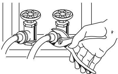 BAUKNECHT WET3300SQ - INSTALLATION INSTRUCTION - Connect the inlet hoses to the water faucets - 1
