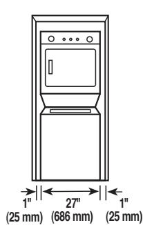 BAUKNECHT WET3300SQ - INSTALLATION INSTRUCTION - Installation spacing for recessed area or closet installation - 1