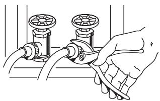 BAUKNECHT WET3300SQ  - INSTALLATION INSTRUCTION - Connecter les tuyaux d'alimentation aux robinets d'eau - 1