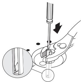 BAUKNECHT G7CG3665XS - INSTALLATION - If the "low" flame needs to be adjusted: - 1
