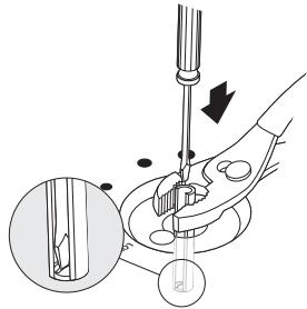 BAUKNECHT G7CG3665XS  - INSTALLATION - S'il est nécessaire de régler la taille des flammes pour le débit thermique minimum : - 1