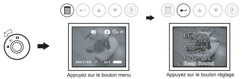 OREGON CAMERA VIDEO WINX - Réglage sonnerie marche/arrêt - 1