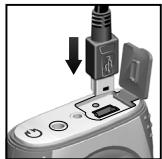 OREGON MP120 - CONNEXION DU LECTEUR À L'ORDINATEUR / CHARGE DE LA BATTERIE - 1