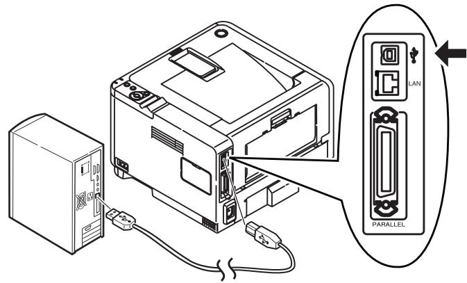 OKI B411DN - Connexion USB - 1