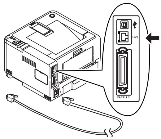 OKI B411DN - Instale o cabo de rede - 1