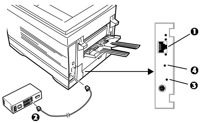 OKI C7500N - Installation sur réseau Connexion au port réseau - 1