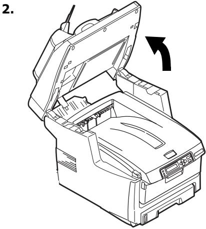OKI MC560NMFP - Dégagement des bourges   Bourges dans l'imprimante (suite) - 2