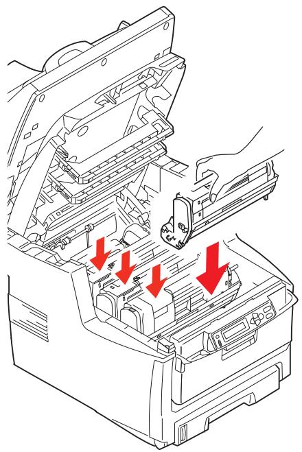 OKI MC560NMFP - Eliminação de atolamentos de papel Na impressora (cont.) - 3