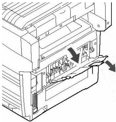 OKI MC560NMFP - ParaAbrir o escaninho de sáda traseiro - 1