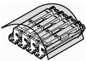 OKI MC560NMFP - Dégagement des bourges   Bourges dans l'imprimante (suite) - 2