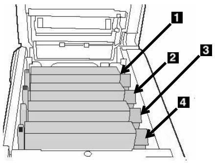 OKI MC560NMFP - Trouvez la cartouche de toner qui doit être remplacée : - 1