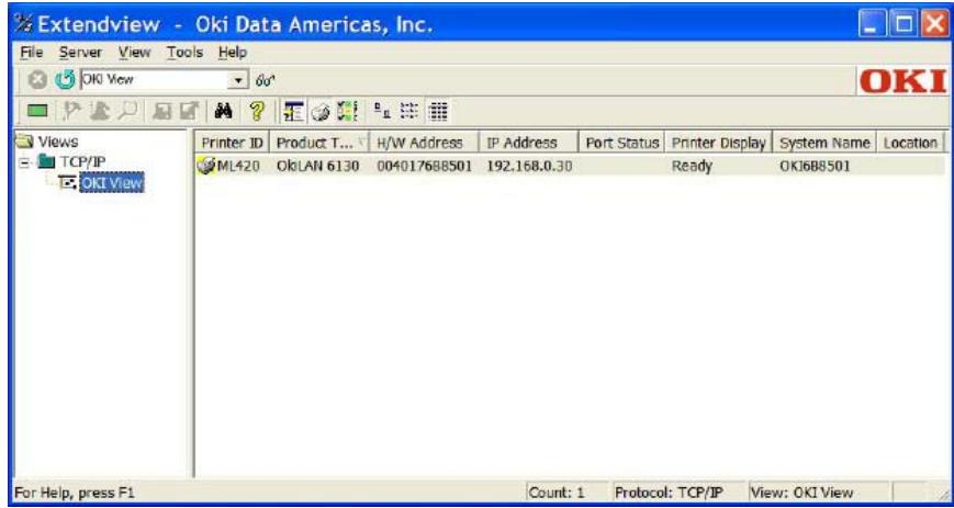 OKI ML 691 - Usando o'utilário ExtendView da OKI para configurar seu endereço IP - 1