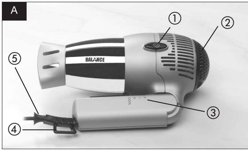 BALANCE KH 1801 HAIRDRYER 1800 WATT - BALANCE - 1