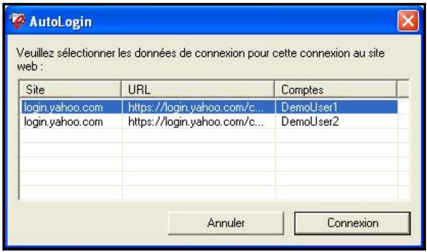 TRANSCEND TS32GJFV20 - Utilisation des données de login sauvegardées - 1