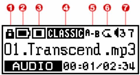 TRANSCEND TS512MMP510 - B PLAY-PAUSE/PWR ON Bouton - 1