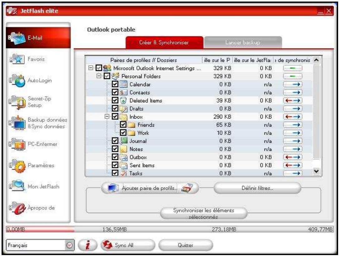 TRANSCEND JETFLASH 300 - Données Outlook portables - 2