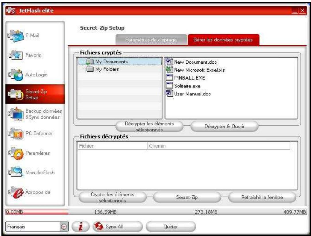 TRANSCEND JETFLASH 500 - Secret-Zip fonction - 2