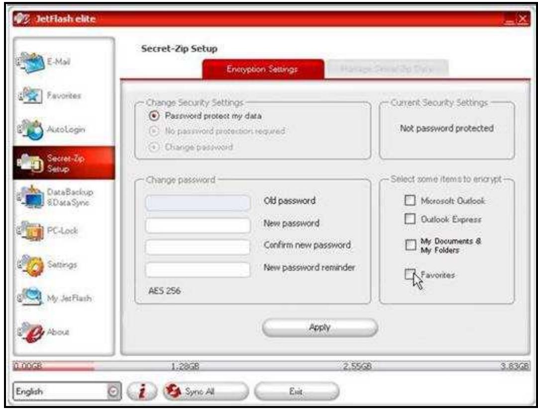 TRANSCEND JETFLASH V85 - Secret-zip fonction - 1