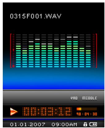 TRANSCEND MP850 - Jouer un enregistrement dictaphone ou radio - 2