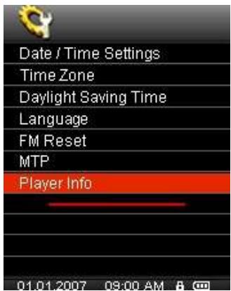 TRANSCEND MP850 - Infos lecteur - 1