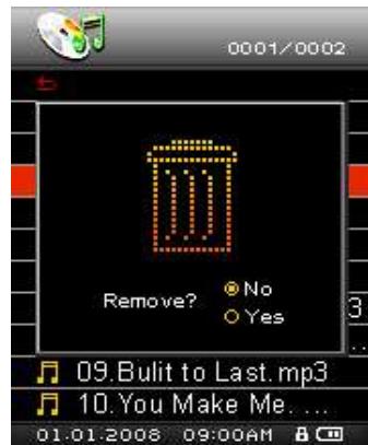 TRANSCEND MP850 - Retirer une chanson de la liste (My Playlist) - 7