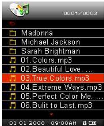 TRANSCEND MP850 - Ajouter une chanson a ma liste (My Playlist) - 3