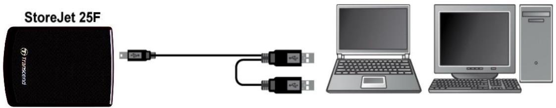 TRANSCEND STOREJET 25F - Connexion à un ordinateur - 2