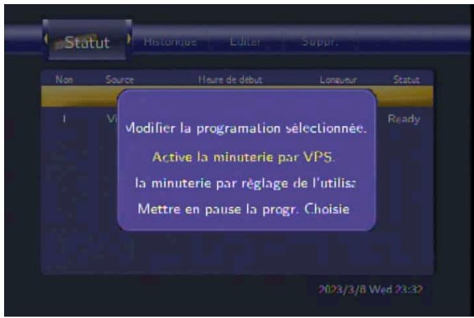 EMTEC HDD MOVIE CUBE Q800 - Visualiser le statut du programme - 1