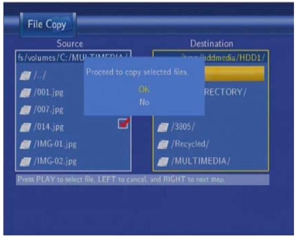EMTEC HDD MOVIE CUBE Q800 - Menu Copie de Fichier - 5