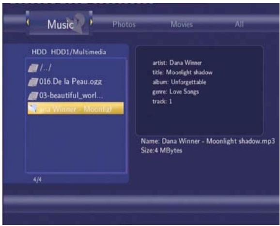 EMTEC HDD MOVIE CUBE Q800 - Navigation musique - 1