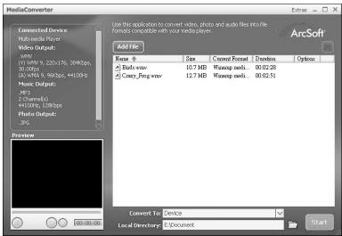 EMTEC LECTEUR MP4 C235 - Comment convertir un clip video - 3