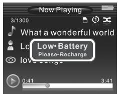 EMTEC LECTEUR MP4 C235 - Batterie faible - 1