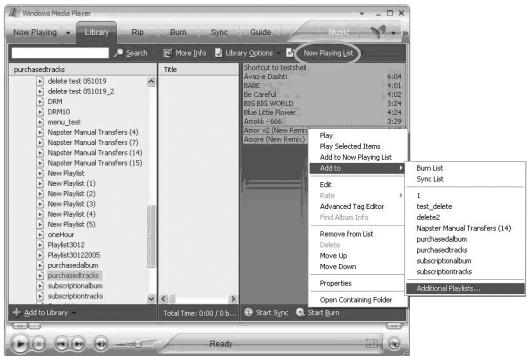 EMTEC LECTEUR MP4 C235 - CREER UNE LISTE LECTURE AU MOYEN DU LECTEUR WINDOWS MEDIA PLAYER 10 (Windows XP seulement) - 2