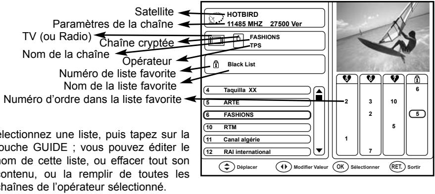 WORLDSAT MAESTRO 9900 NG4 - Menu LISTES DES CHAINES - 2