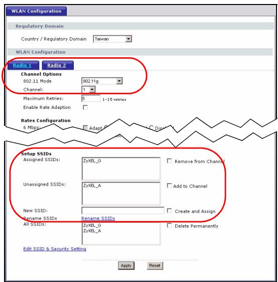 ZYXEL NXC-8160 - Configure the Wireless and Wireless Security Settings - 1