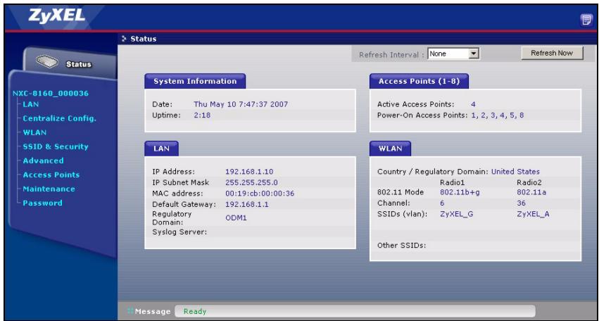 ZYXEL NXC-8160 - Acceso al configurador Web - 7