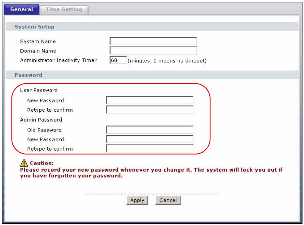 ZYXEL P-660H-D - Changing Login Password - 1