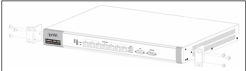 ZYXEL ZYWALL USG 300 - Instalación en un rack - 1
