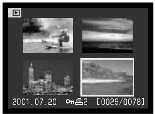 MINOLTA DIMAGE S404 - Changement du FORMAT d'index en visualisation d'index - 2