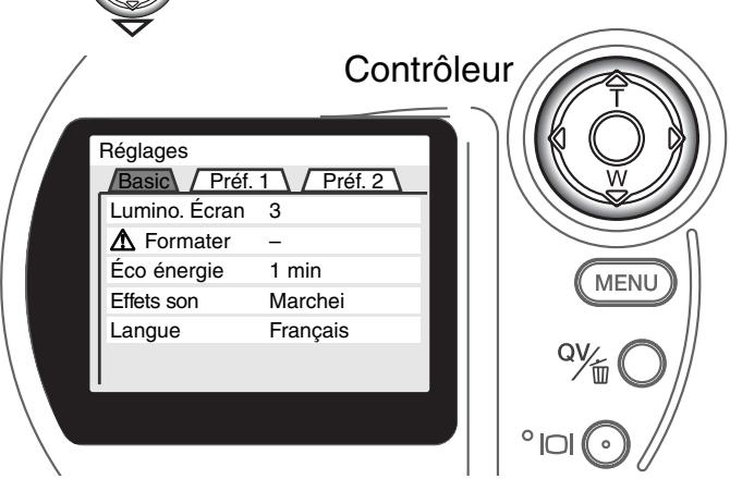MINOLTA DIMAGE S404 - Navigation dans le MENU du mode réglages - 5